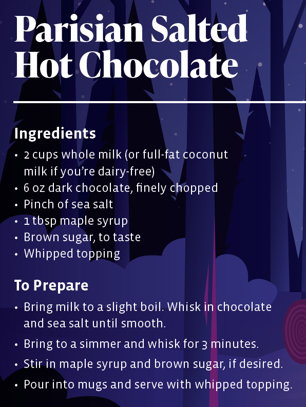 Parisian Salted Hot Chocolate recipe card