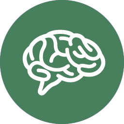 Icon with a brain image