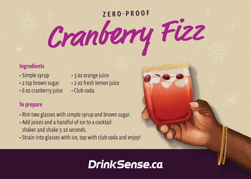 Cranberry Fizz recipe card