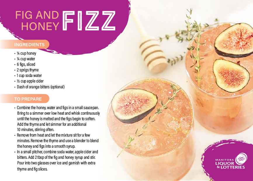 Fig and Honey Fizz recipe card