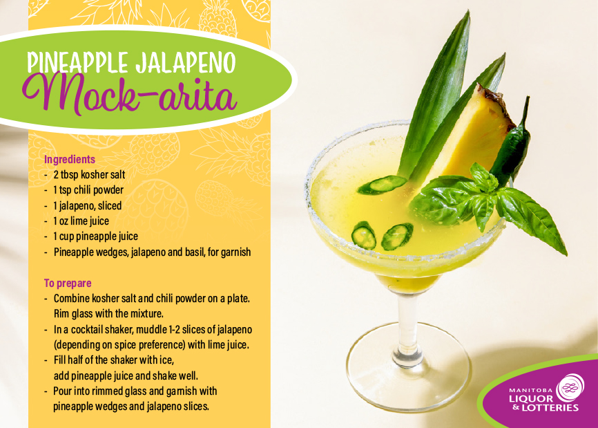 Pineapple Jalapeno Mock-arita recipe card