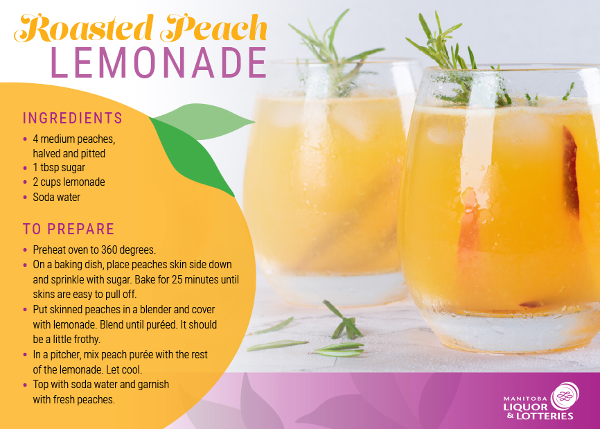 Roasted Peach Lemonade recipe card