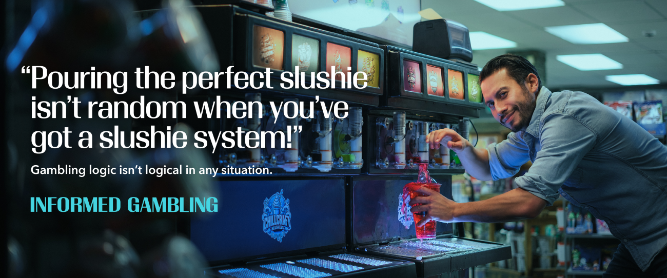 Man pouring a drink at a slushie machine